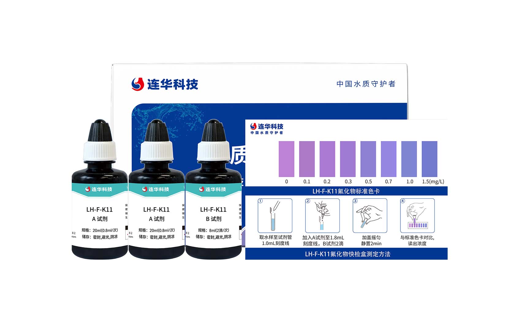氟化物快檢盒 LH-F-K11 (0-1.5)mg/L